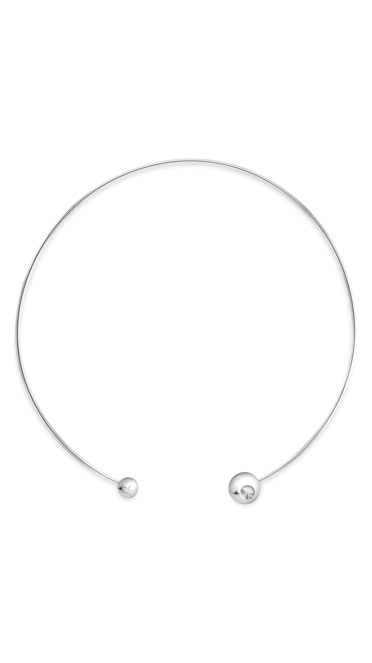 Calvin Klein Womens Sculptural Bubbles Choker Necklace, Stainless Steel - Contemporary Fashion for Everyday Wear - Gift for Her Silver