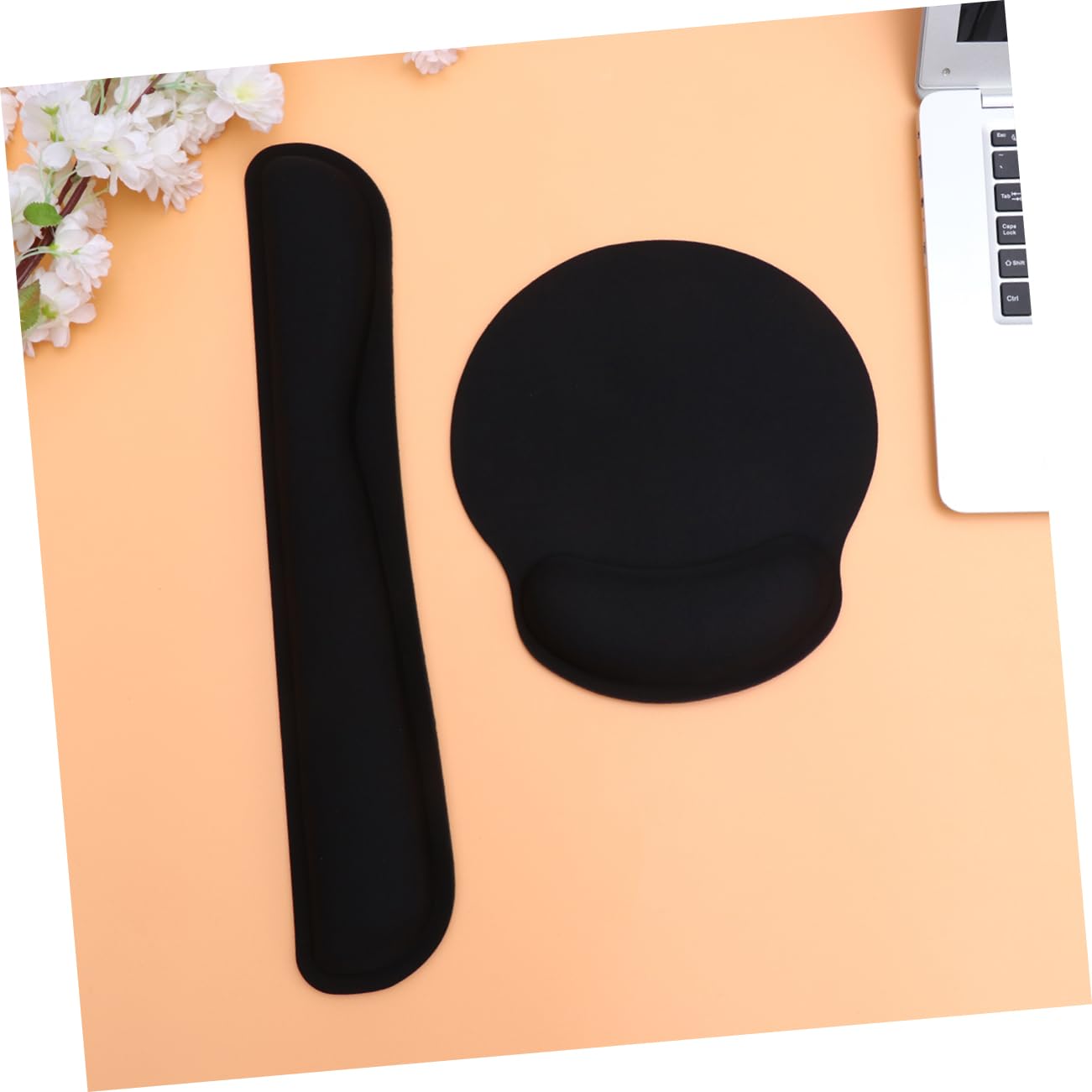 2sätze Teiliges Set Aus Ergonomischen Für Tastatur Und Bequemes Memory Foam Kissen Für Büro Und Gaming Schwarz