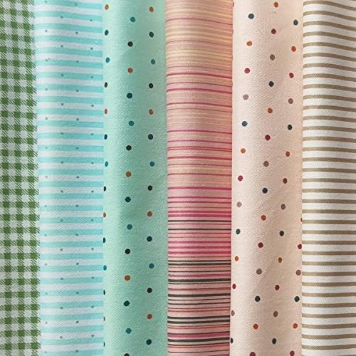 Qililandiy 25pcs Cotton Fabrics Bundles with 25 Different Patterns Random 30cm Square for Patchwork Quilt Sewing DIY Projects