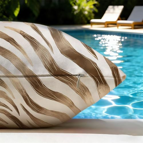 Housse de coussin extérieur imperméable marbre décoratif haut de gamme - 7