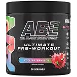 Applied Nutrition ABE Pre Workout - All Black Everything Pre Workout Powder, Energy & Physical Performance with Citrulline, Creatine, Beta Alanine (375g - 30 Servings) (Cool Watermelon)