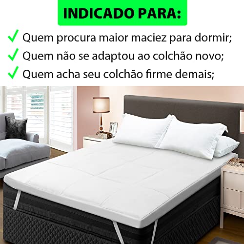 Pillow Top Casal Macio de Manta Siliconada antialérgico 200 Fios BF Colchões