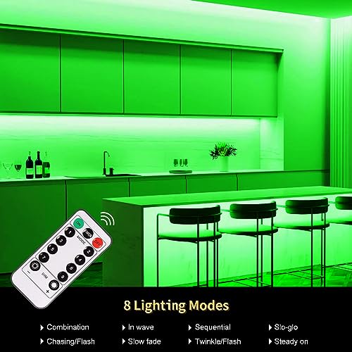 Image of echosari Strip Lights Battery Powered with Remote Timer for Cabinet Shelve (Pack of 3)