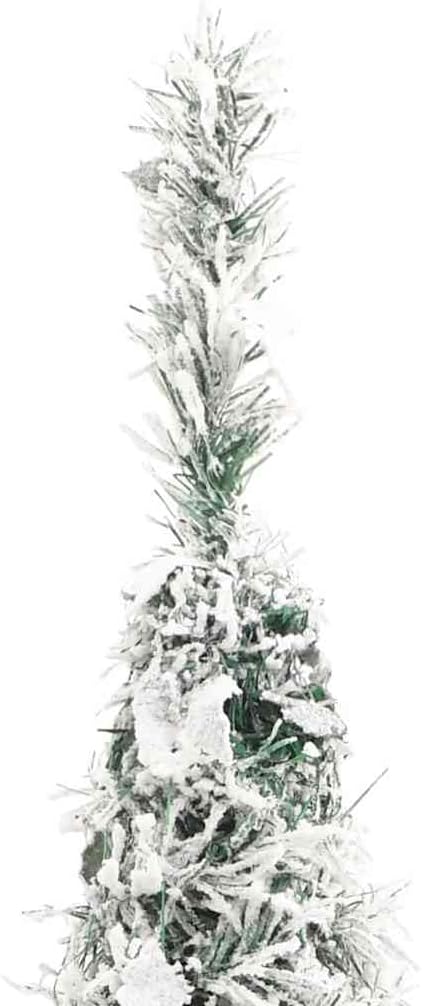 Christmas Tree Outdoor Artificial Xmas Tree Pop-up Flocked Snow 50 LEDs vidaXL