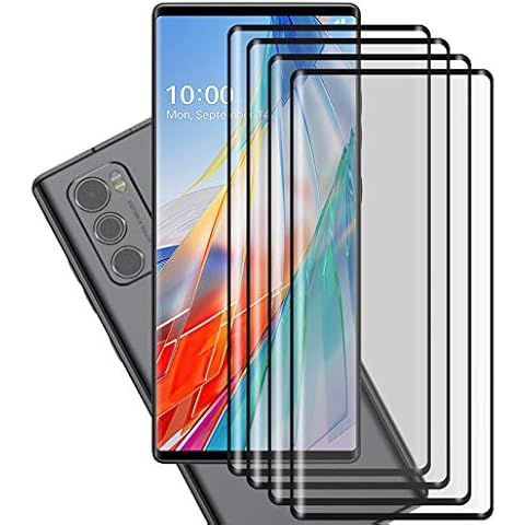 HHUAN - Pack of 4 tempered glass screen protectors for LG Wing 5G, 9H hardness tempered glass film, anti-scratch tempered glass film, screen protector film for LG Wing 5G (6.8 inches) Cover