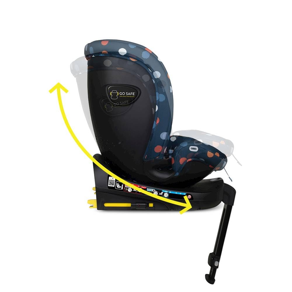 COSATTO Come & Go - Seggiolino auto girevole a 360°, dalla nascita a 4 anni (0-105 cm), gruppo 0/0+/1 base integrata ISOFIX, R129, ERF, protezione dagli impatti laterali, 5 punti Plus anti fuga (Spot