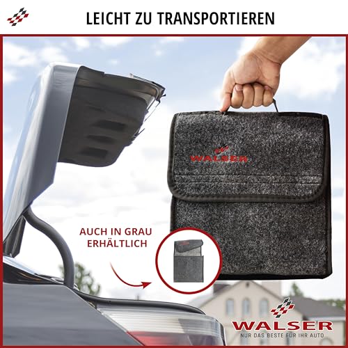 Walser Auto Organizer Toolbag Größe S, Kofferraum Organizer, Gadget, Aufbewahrungsbox, Tasche, Zubehör - 28x14x28 cm Schwarz