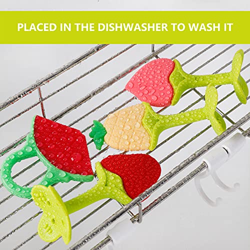 Nashrio Baby Teething Toys Pack Of 6 - Silicone Bpa Free Natural Organic Freezer Safe Teethers For Newborn Infant, Soft & Textured - Babies Shower Gift #TOP4