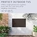 kwmobile 49-50" TV Outdoor TV Abdeckung - Fernseher Hülle Bildschirmschutz - Schutzhülle wetterfest - Chocolate