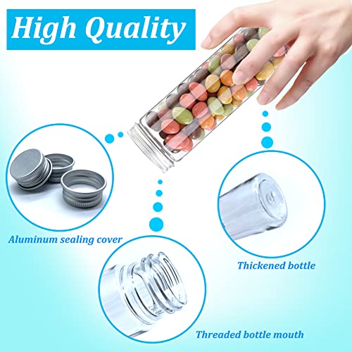 25 Pcs 80Ml Test Tubes,Clear Clear Plastic Test Tubes With Caps For Candy,Bath Salts,Spices,Dried Flowers And Party Decor #TOP2