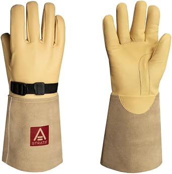 STRATA SKANWEAR Inherent Arc Flash & Flame Protective Leather Utility Glove CAT 2, 25cal/cm