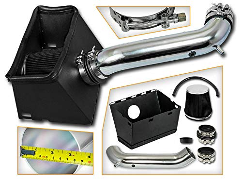 R&L Racing Black Heat Shield Cold Air Intake + Filter 02-08 For Ram 1500 2500 4.7L 5.7L V8