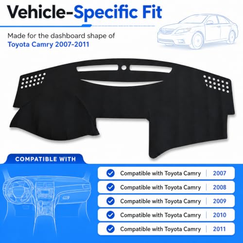 Tapis de tableau de bord antidérapant évite les reflets Camry 2007 - 4
