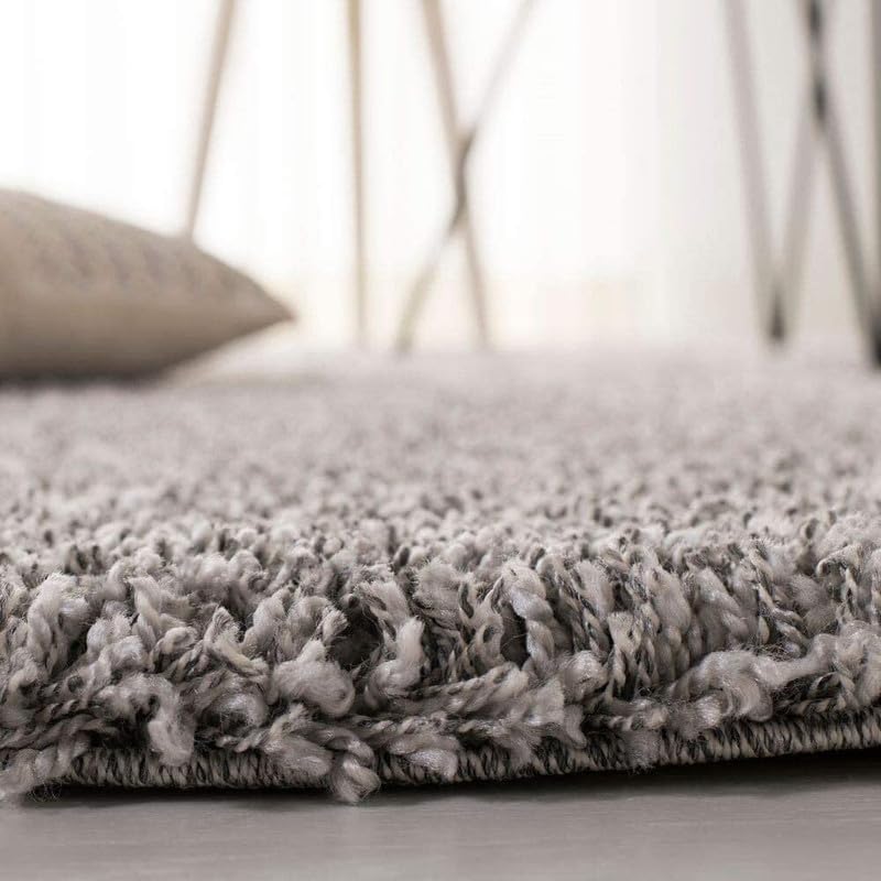 Image of Carpet for Living Room 5X7 FEET Modern Soft Shaggy Carpet Thick, Fluffy & 2 inch Pile Shag Rug for Your Kids Room, Bedroom & Livingroom (Silvery Grey A)