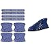 Decorazioni Esterne per Auto,MoreChioce 8 pezzi Bling Maniglia Della Portiera Dell'auto Adesivo per Protezione Antigraffio Vernice e Antenna per Auto Universale Pinna Squalo,blu