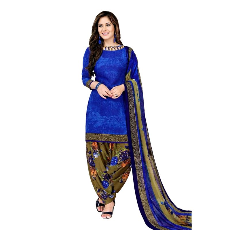 Crepe Printed Unstitched Dress Material for Women(JSG-003)-image-35