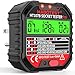 YEREADW Outlet Tester Electrical GFCI Receptacle Detector, 90-250V Ground Fault Receptacle Tester & Circuit Analyzer, Circuit Polarity Voltage Detector, Plug Tester Breaker Finder (HT107B)