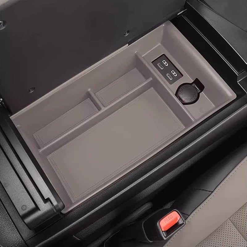 Bandeja Organizadora para Console Central e Apoio de Braço MaKeHoblion para Lexus ES250 ES300h ES350 2021–2025, marrom café