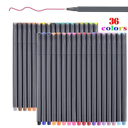 iBayam Smart Colored Pens for Planner 2018-2019, Fine Point Pens Fine Tip Drawing Pens Colorful Markers for Journaling Writing Note Taking Calendar Art Coloring (36 Colors) (72 Colors)