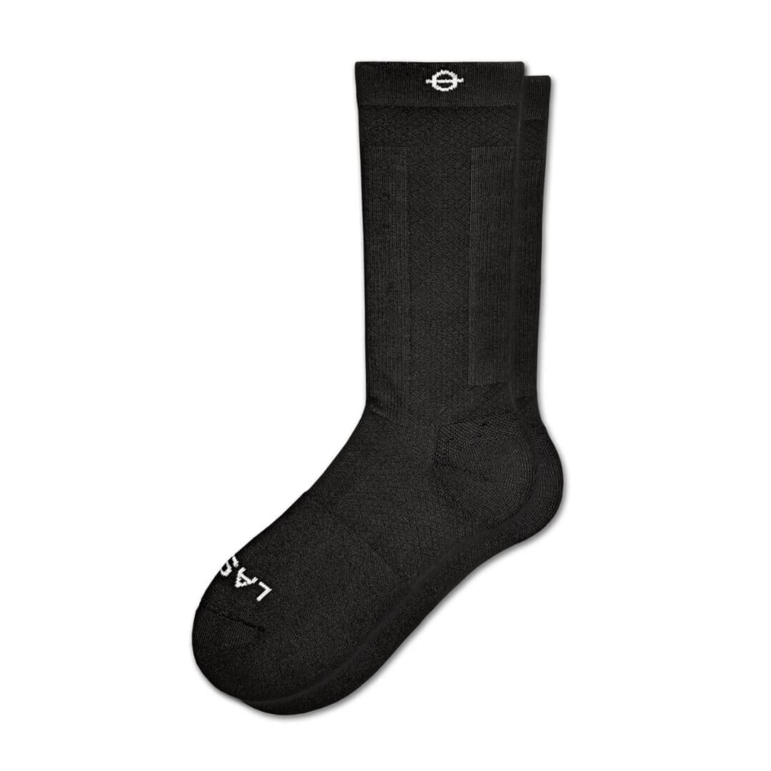 LASSO Calze a compressione, da uomo e da donna, a compressione, colore: nero, Nero , L