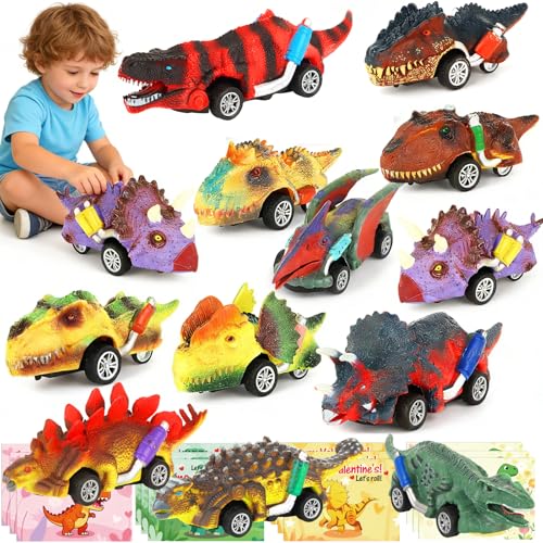 Grenfield 12PCS Pull Back Monster Dinosaur Truck Toys Bulk, Easter Egg Fillers, Basket Stuffers for Kids Easter Egg Stuffers, Classroom Prizes, for Easter Egg Hunts, Party Favors, Kids, School by Grenfield - Used condition - US$22.09