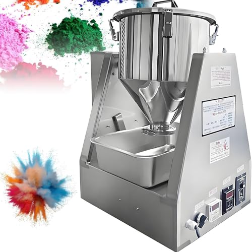 ZHPPED Labor Mischgerät, Kleiner Pulvermischer aus Edelstahl, Industriemischer mit 360°-Rundum-Mischen für Trockenpulver und Granulate, elektrischer Pulvermischer 10L