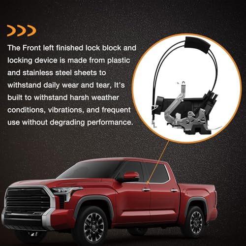 Image of Door Lock Front Right Latch Actuator Compatible with Toyota Sequoia 2001-2007, Toyota Tundra Double Cab 2005-2006 Passenger Finished Lock Block+Locking Device Replaces #69030-0C020