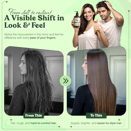 Image of TerreVera Avocado Shampoo, Salon Quality Sulfate Free Shampoo, With Avocado, Argan, Coconut & Jojoba Oils, Hydrating & Strengthening Formula, For Men and Women 16.9 fl oz