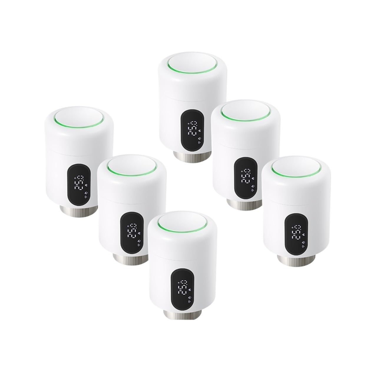 Inteligentny Termostat Tuya ZigBee, Siłownik Grzejnikowy, Zawór Termostatyczny TRV Z Obsługą Oświetlenia Otoczenia Informacja O ZgodnośCi(2PCS)