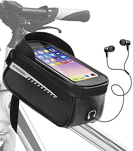 Bolsa de bicicleta impermeable para el cuadro con soporte táctil de móvil 2