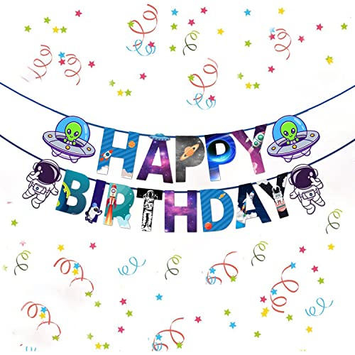 Image of Party Propz Banner (cardstock) - 1 Pc For Space Decoration For Birthday | Decorations Items | Space Theme Birthday Decoration | Birthdayy Decor | Birthday's Banner For Kids