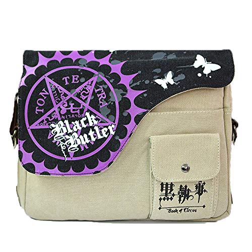 Anime Theme Shoulder bags Black Butler Cross body Handbags Messenger bags ipad book bags(Black Butler)
