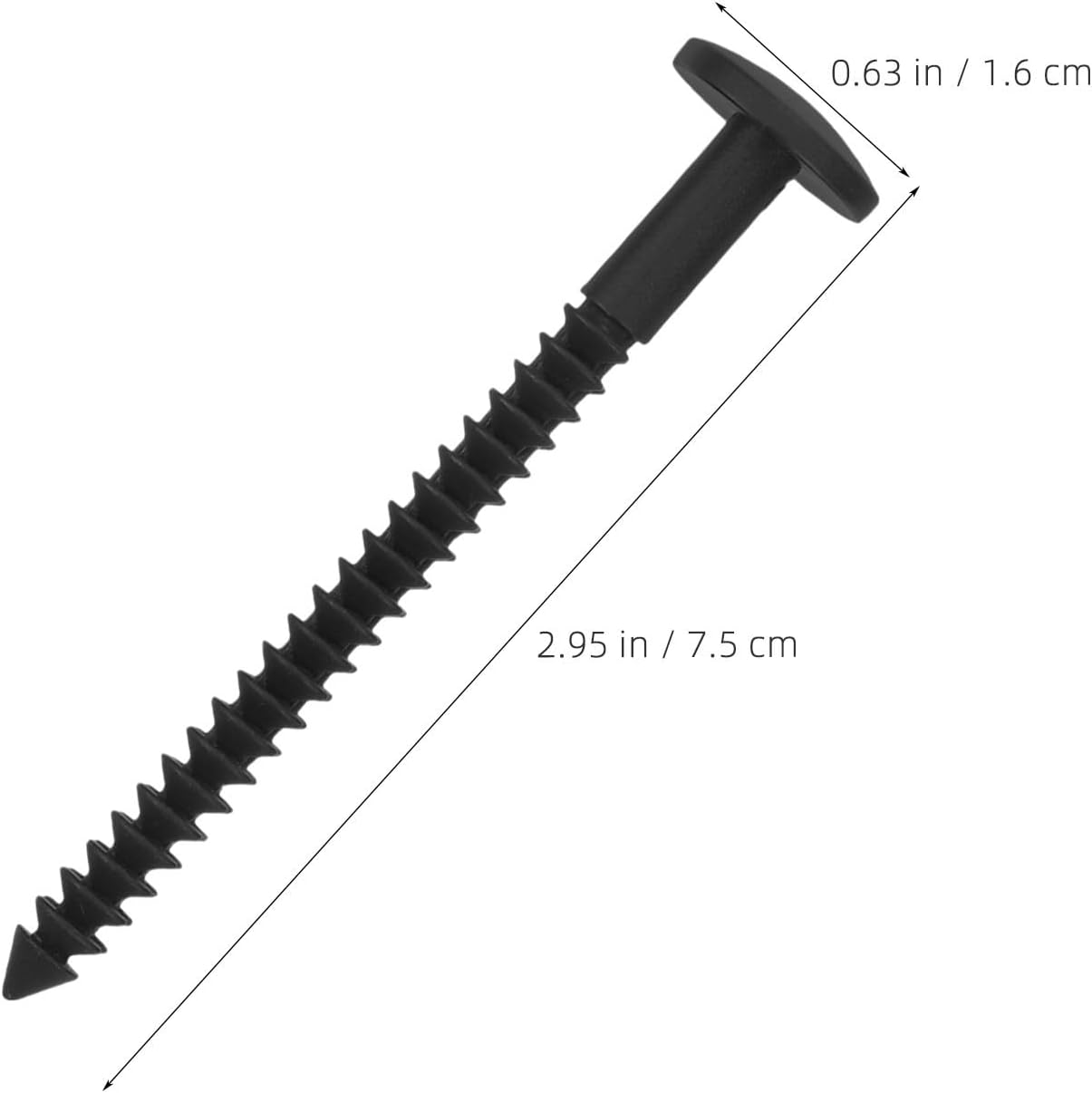 60pcs Black Plastic Shutter Pegs with 3 Inch Length Ergonomic Exterior Window Hardware for Home's Exterior Universal Compatibility with Window Pins and Shutters