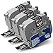 Produktbild 3x Labelwell 24mm x 8m Weiß auf Schwarz Kompatibel Schriftband für Brother TZe-355 TZe355 TZ TZc Tape für P-touch PT-2430PC PT-P710BT PT-P700 E500VP P750W D600VP H500 H500LI D800W Beschriftungsgerät