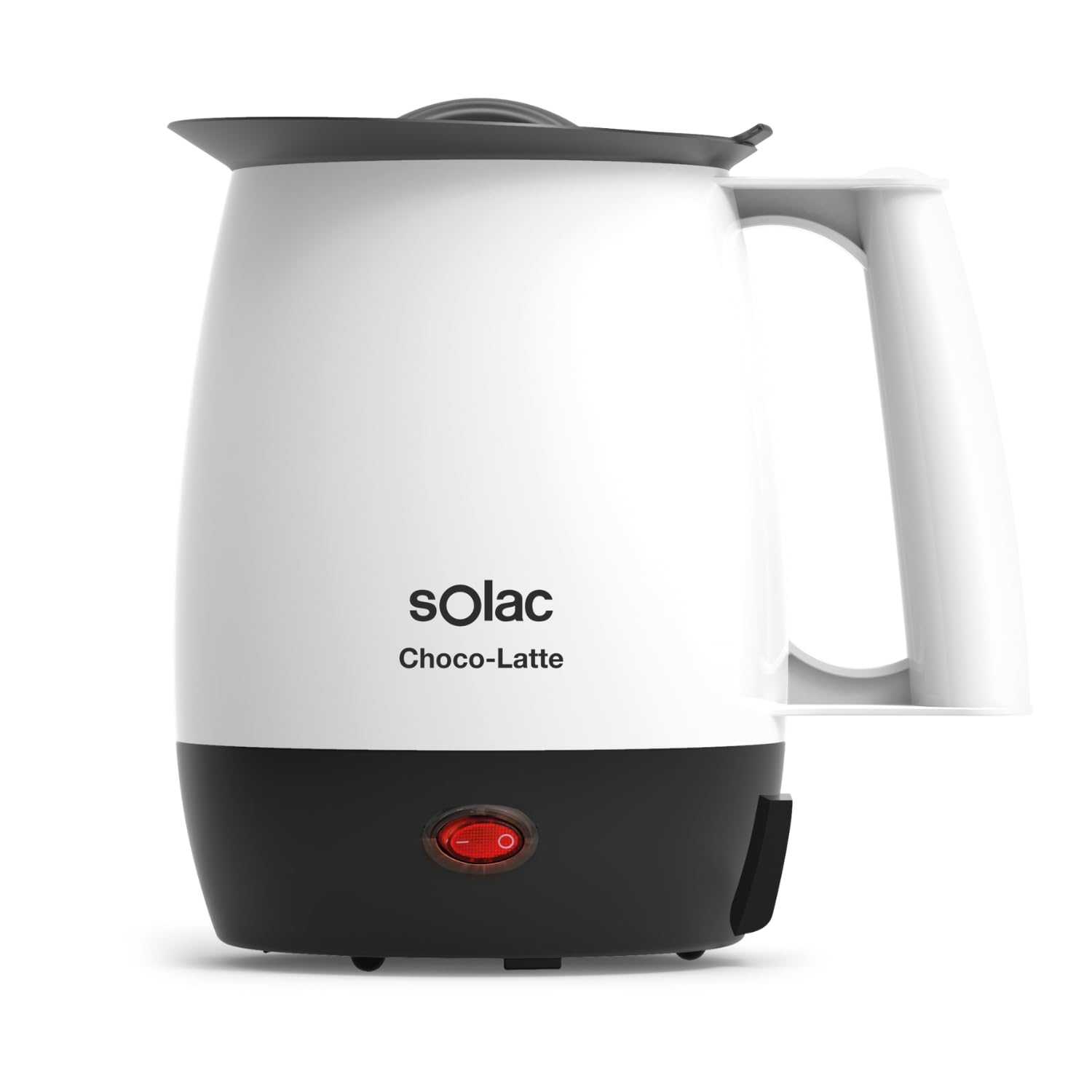 Solac Choco-Latte | Scaldalatte 1L | 250W | Cioccolata calda e tutti i liquidi | Filtro anti-crema | Rivestimento antiaderente | Facile da pulire | Design compatto | Bianco