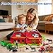 BOLZRA Farm Animals Big Red Barn Toy for 1 2 3 4 5 Years Old Toddlers, Kids Farm Figures Fence Playset with Tractor, Preschool Montessori Learning Toys, Christmas Birthday Easter Gift for Boys Girls