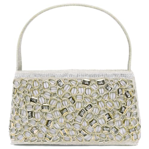 Image of Peora Malti Color Clutch Purses for Women Handmade Evening Handbags Bridal Clutch