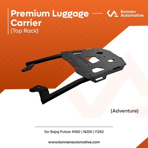Image of Premium Luggage Carrier | Top Rack | Luggage Rack Compatible with Bajaj Pulsar N160|N250|F250 (Black) (Pack of 1) (Adventure)