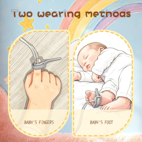 Image of Continuous Pulse Oximeter for Baby, Medical Grade Accuracy Oximeters Fast Spo2 Reading Kids Overnight Pulse Oximeters Pediatric Handheld Pulse Oxi Fingertip with Heart Rate and Alarm