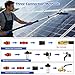 26Ft Reach Solar Panel Cleaning Brush Kit with 5-20ft Telescoping Pole - Telescopic Extension Pole with Dual Action Flip-Lock & Screw Fixing Design, Ideal for Snow Removal, Windows, Boats, RVs, Decks