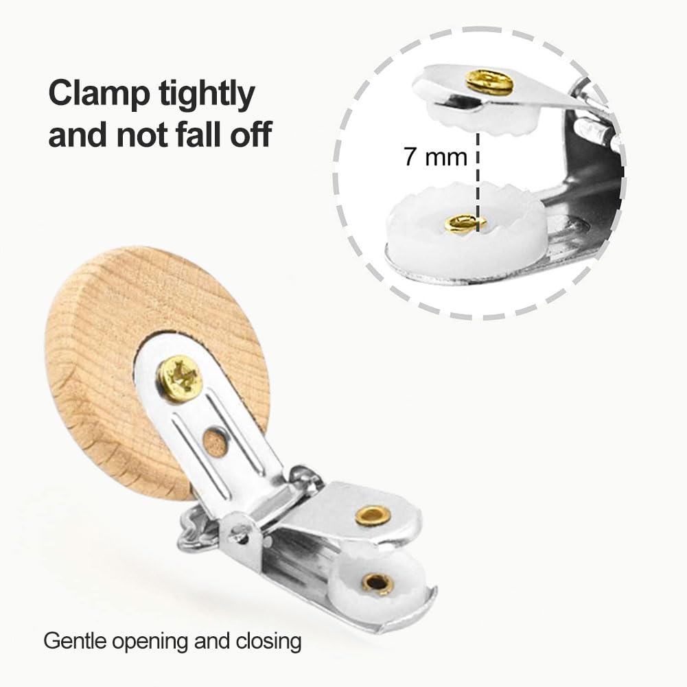 8 Clip Ciuccio In Legno - Forme Animali, Con Gancio Per Vestiti, Per Bambini, Sicure E Colorate - Foto 5