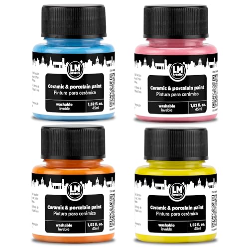 LM-Kreativ Ceramic and Porcelain Paint Set 4 x 1.52 fl