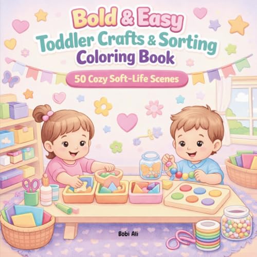 Toddler Soft Life - Bold & Easy Crafts and Sorting Coloring Book (Toddler Soft Life? Coloring Collection)