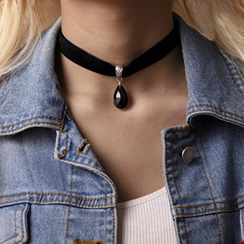 Sacina Gothic Vintage Victorian Choker Necklace, Black Choker, Goth Vintage Jewelry Gift for Women, Halloween Christmas Jewelry Gift2