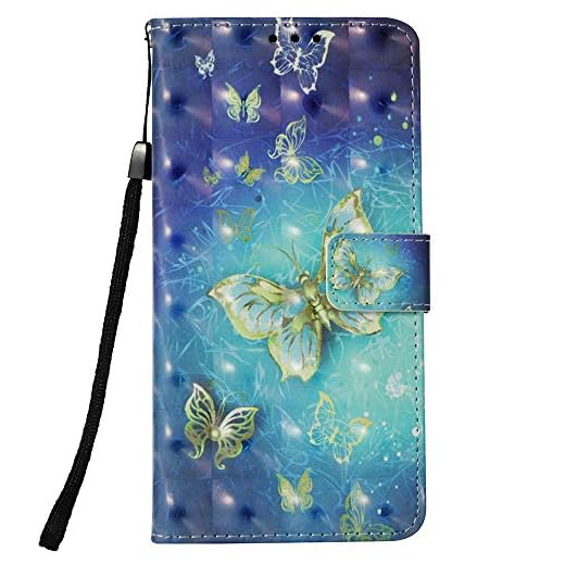 for LG Aristo 2 Case, LG Tribute Dynasty Case,LG K8 2018 Case,LG Zone 4 Case,LG Aristo 2 Plus Case,LG Fortune 2 Case,Voanice Wallet Card Slots Holder Kickstand PU Leather Cover&Stylus-Blue Butterfly