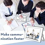 Nicpro Dry Erase Mini Whiteboard A4, 20 x 30 cm Double Sided Small Magnetic Desktop White Board with Stand, 8 Pens, 1 Eraser,4 Magnet, Portable Board Easel for Kids Students School Supplies Office - Image 5