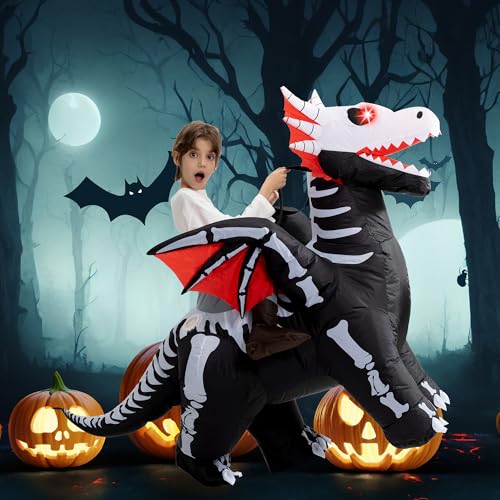 Disfraz Inflable Dragón Esqueleto para Niños miniatura 4