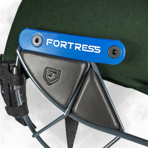 Fortress Pro STL Cricket Helmet - Proffesional Grade Cricket Helmet for Junior, Youth & Senior Players | 3 Sizes | Adjustable Cricket Helmets | 4 Color Options (Dark Green, Small) - Thumbnail 4