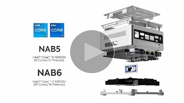 MINISFORUM  NAB6 Core i7 ミニPC #2 MINISFORUM NAB6 Mini PC Intel Core i7 12650H fino a 4.7GHz 32 GB