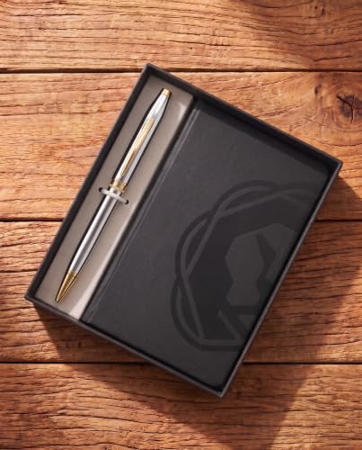 Image of Cross Gift Set | Coventry Chrome Medalist BP with A6 Notebook Black | Premium Pen Gift Sets